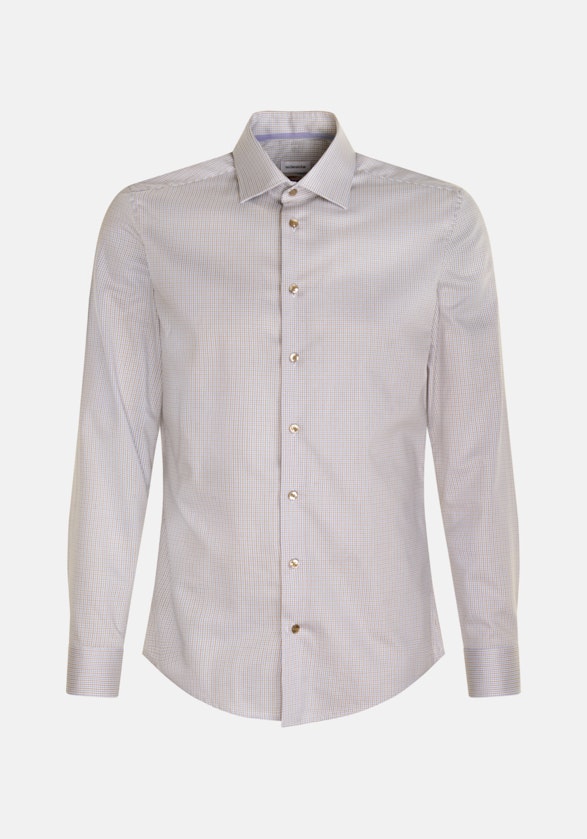 Non-iron Twill Business overhemd in Shaped with Kentkraag in Bruin |  Seidensticker Onlineshop