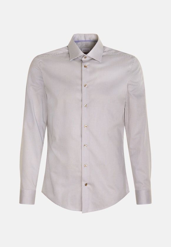 Shaped Chemise d'affaires carreaux in Marron |  Seidensticker Onlineshop