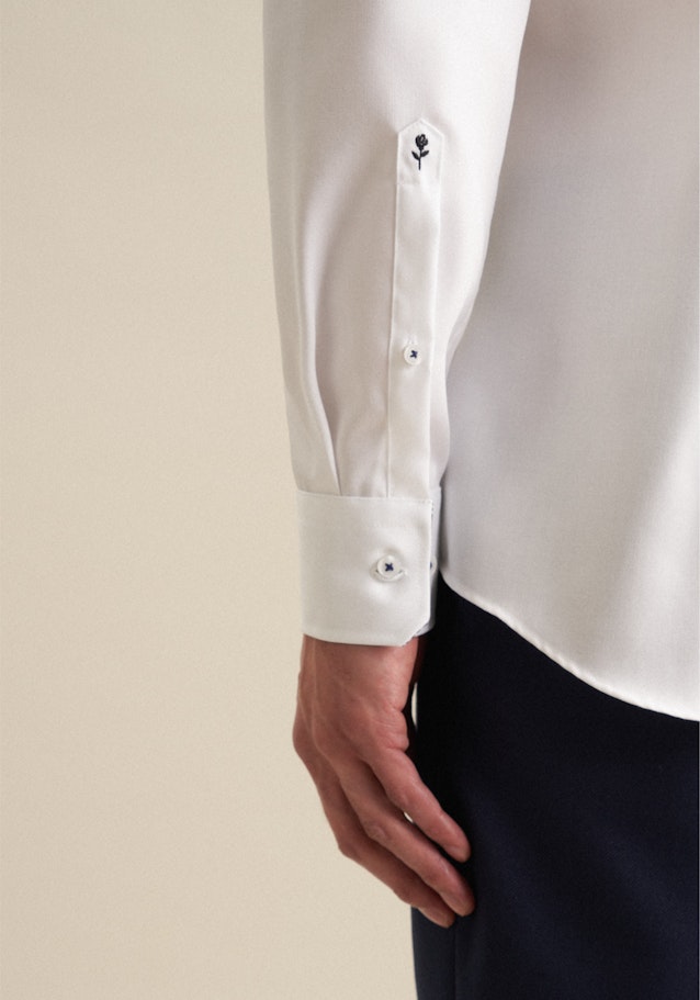 Non-iron Twill Business overhemd in X-Slim with Kentkraag in Wit |  Seidensticker Onlineshop