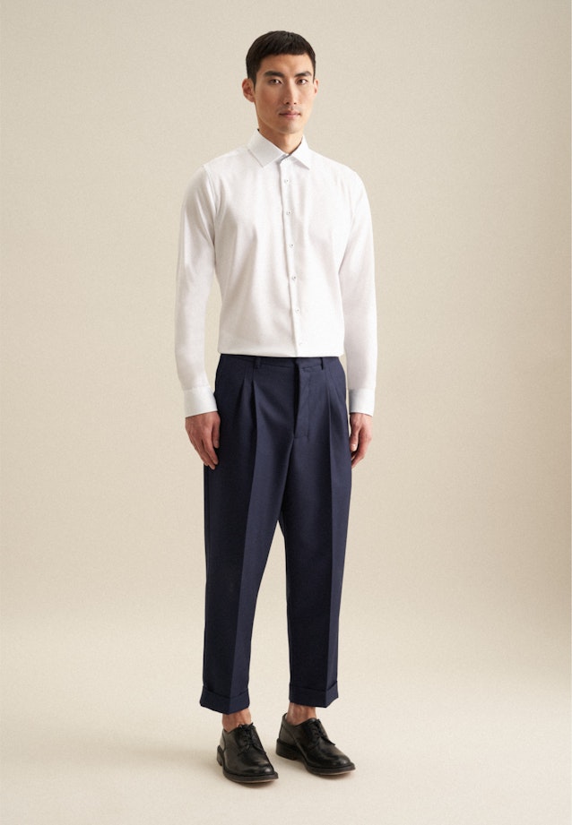 Non-iron Twill Business Shirt in X-Slim with Kent-Collar in White |  Seidensticker Onlineshop