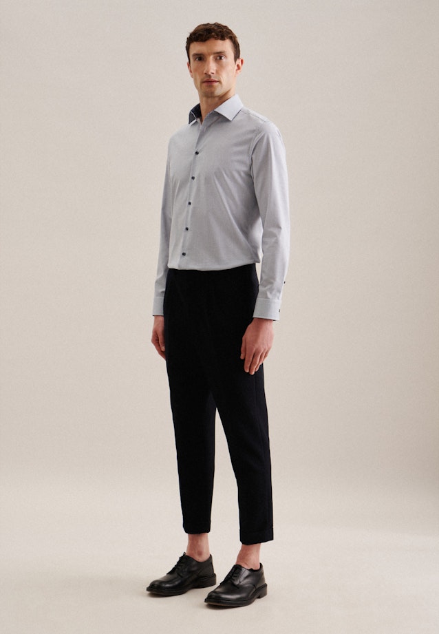 X-Slim Chemise d'affaires carreaux in Bleu Moyen |  Seidensticker Onlineshop