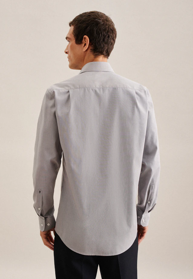 Regular Business Hemd Uni in Grau |  Seidensticker Onlineshop