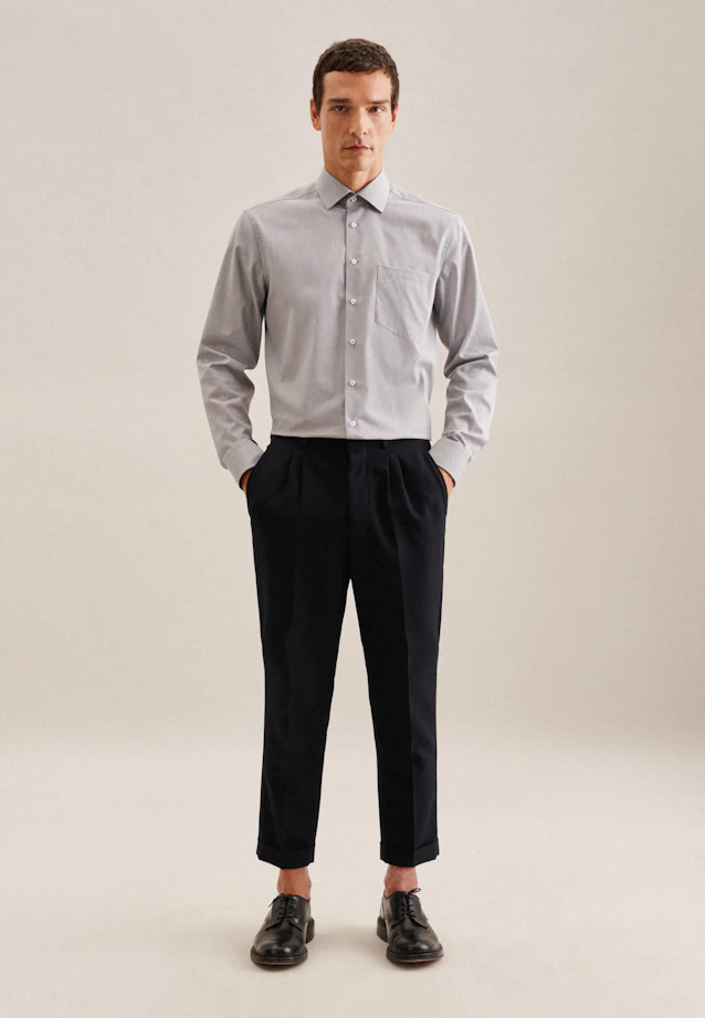 Regular Business Hemd Uni in Grau |  Seidensticker Onlineshop
