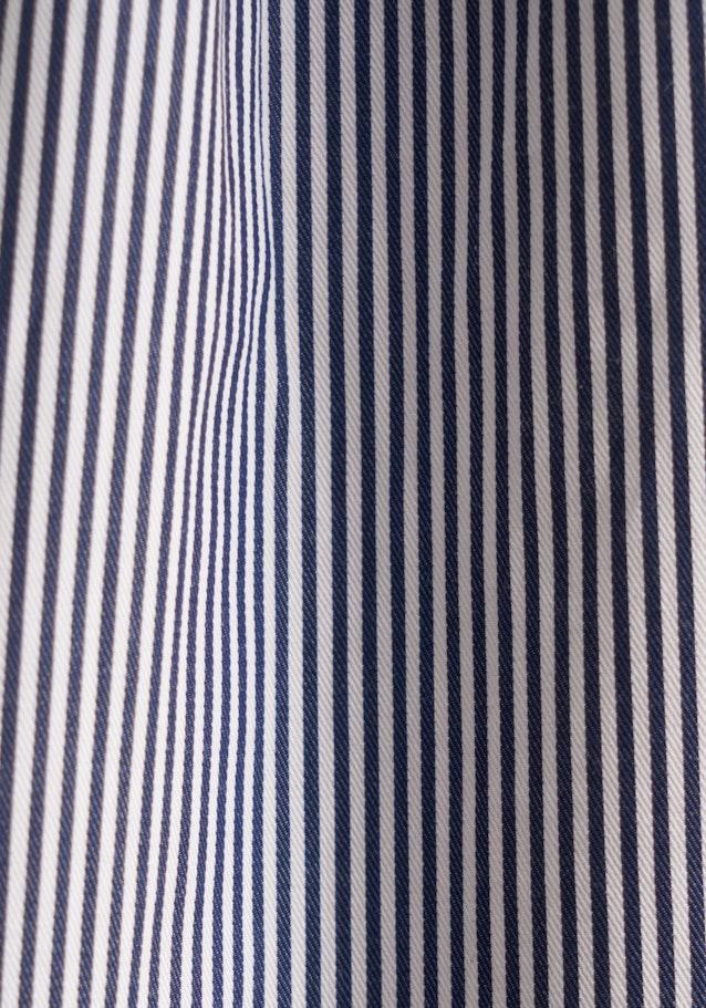 Long sleeve Twill Tie-Neck Blouse in Dark Blue |  Seidensticker Onlineshop