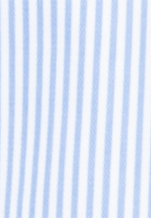 Long sleeve Twill Tie-Neck Blouse in Medium Blue |  Seidensticker Onlineshop
