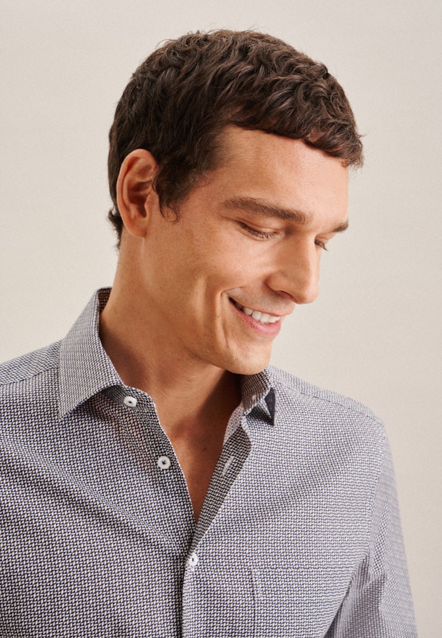 Regular Business shirt Print in Green |  Seidensticker Onlineshop