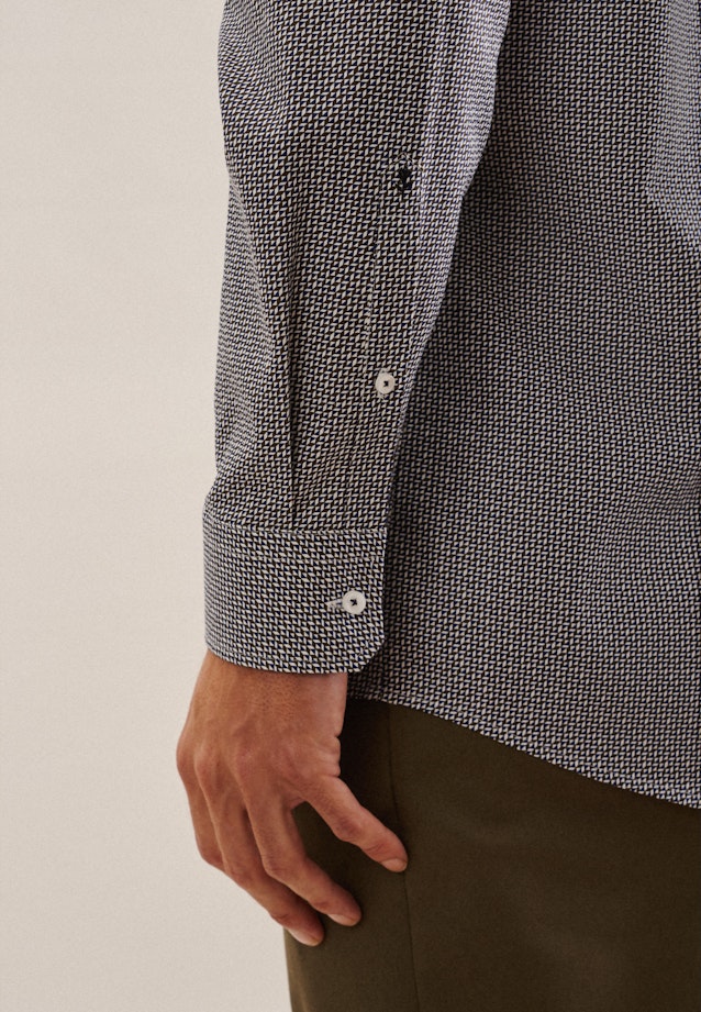 Regular Business shirt Print in Green |  Seidensticker Onlineshop