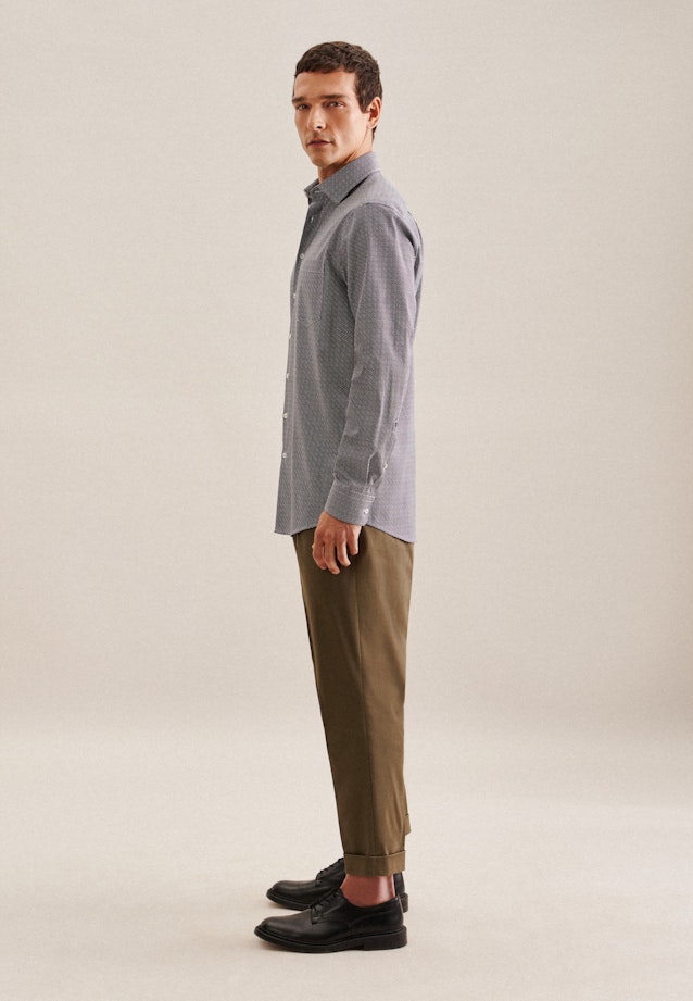 Regular Business shirt Print in Green |  Seidensticker Onlineshop