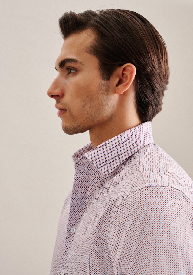 Poplin Short sleeve Business Shirt in Regular with Kent-Collar in Red |  Seidensticker Onlineshop