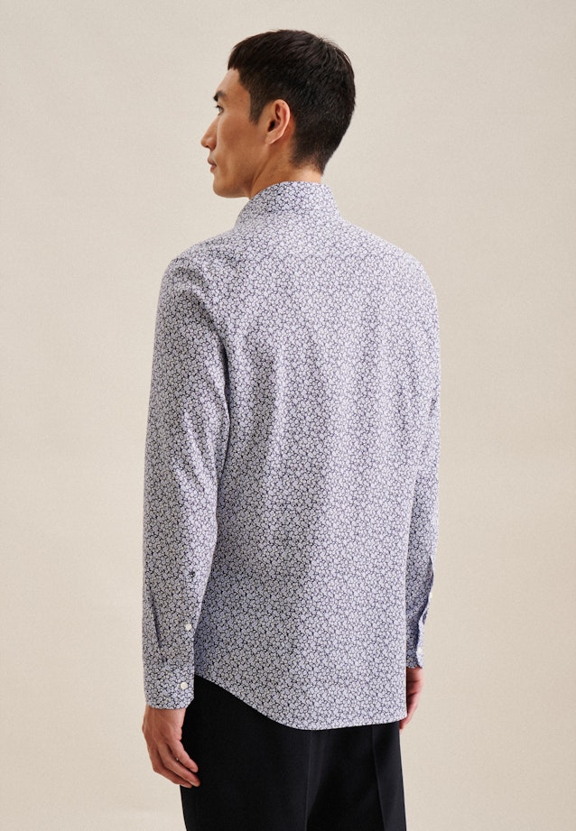 Business Shirt in Slim with Kent-Collar in Dark Blue |  Seidensticker Onlineshop