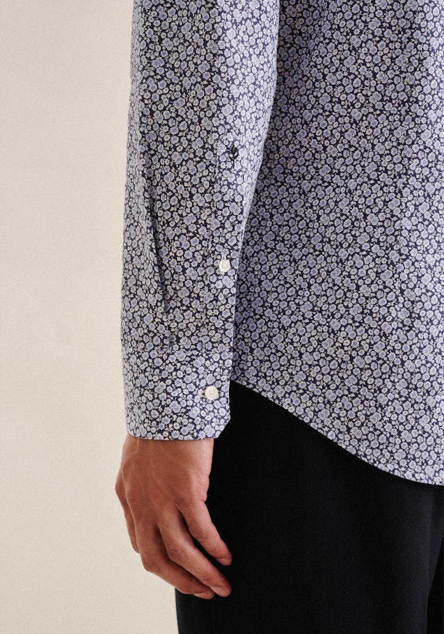 Business Shirt in Slim with Kent-Collar in Dark Blue |  Seidensticker Onlineshop