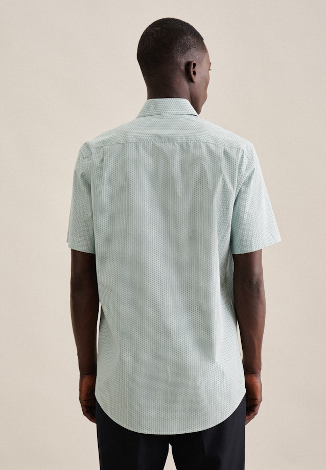 Poplin Short sleeve Business Shirt in Regular with Kent-Collar in Green |  Seidensticker Onlineshop