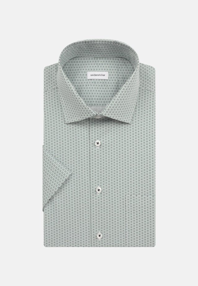 Poplin Short sleeve Business Shirt in Regular with Kent-Collar in Green |  Seidensticker Onlineshop