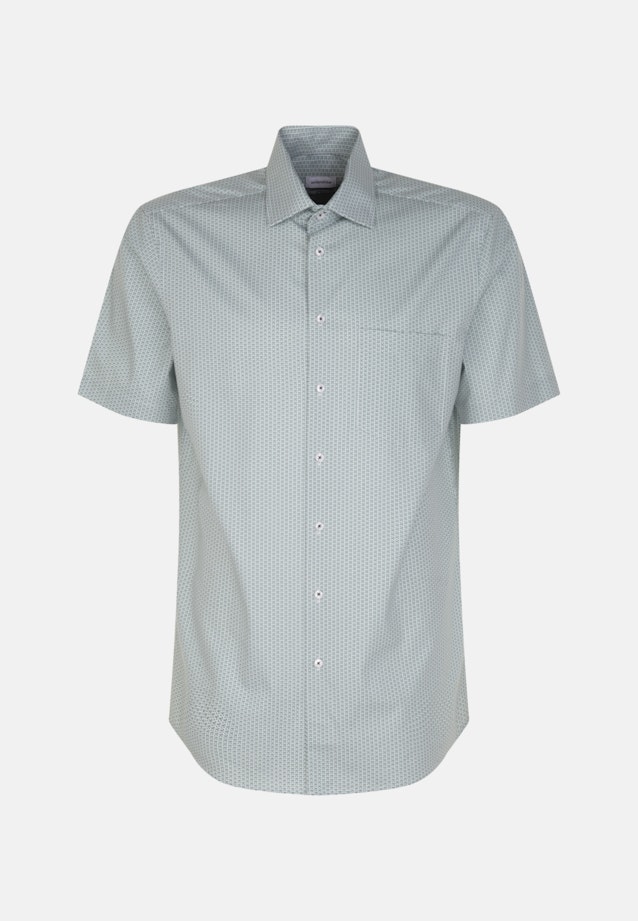 Poplin Short sleeve Business Shirt in Regular with Kent-Collar in Green |  Seidensticker Onlineshop