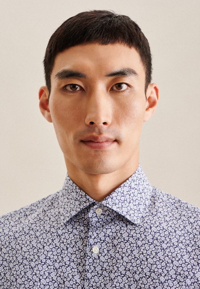 Shaped Business Hemd Floral in Dunkelblau |  Seidensticker Onlineshop