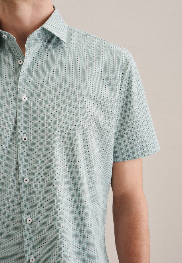 Shaped Business Hemd Druck in Grün |  Seidensticker Onlineshop