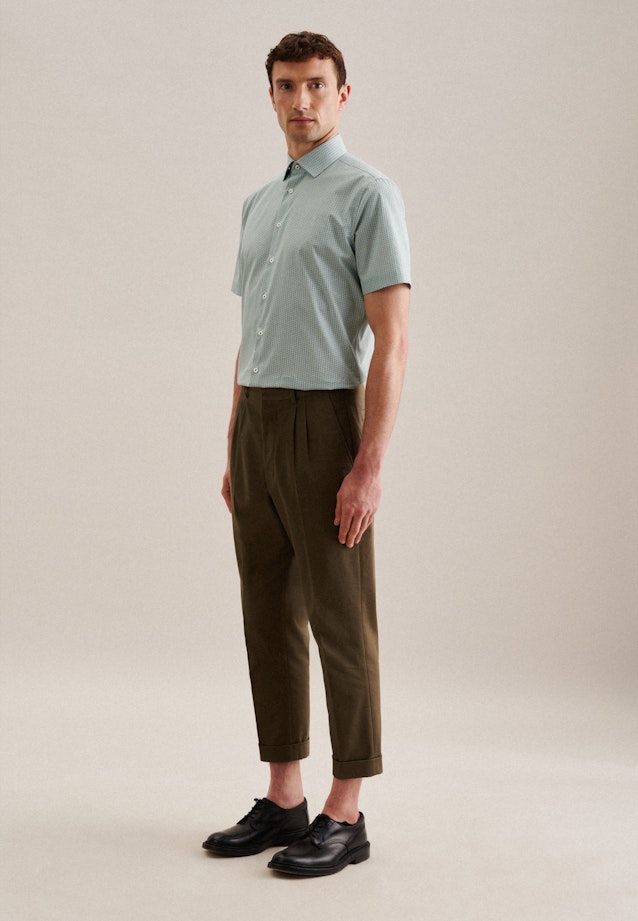 Shaped Business Hemd Druck in Grün |  Seidensticker Onlineshop