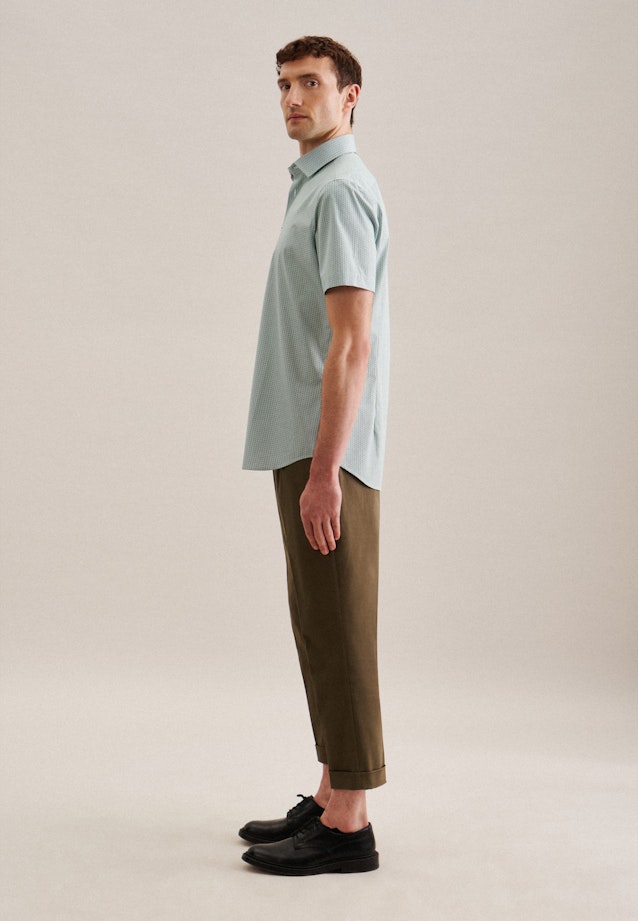 Shaped Business Hemd Druck in Grün |  Seidensticker Onlineshop