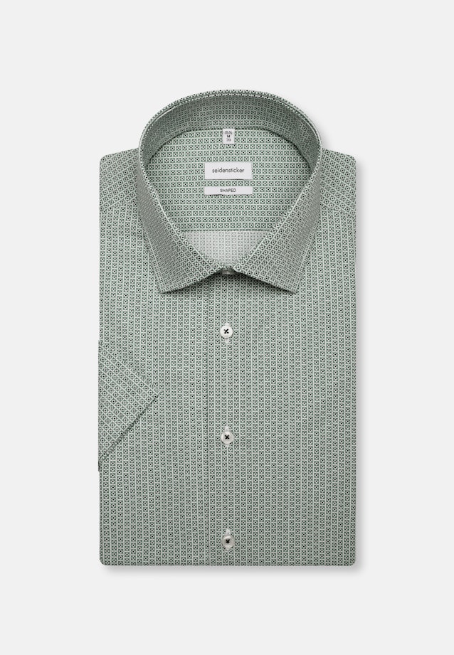 Shaped Business Hemd Druck in Grün |  Seidensticker Onlineshop