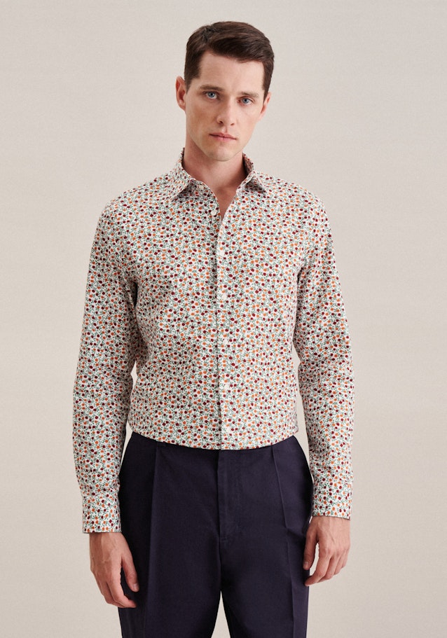 Business Shirt in Slim with Kent-Collar in Orange | Seidensticker Onlineshop