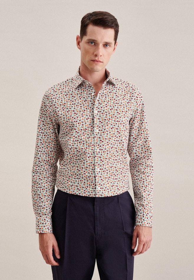 Business Shirt in Slim with Kent-Collar in Orange | Seidensticker online shop