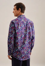 Regular Business Hemd Floral in Mittelblau |  Seidensticker Onlineshop