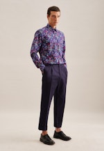 Regular Chemise d'affaires Floral in Bleu Moyen |  Seidensticker Onlineshop