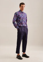 Regular Business Hemd Floral in Mittelblau |  Seidensticker Onlineshop