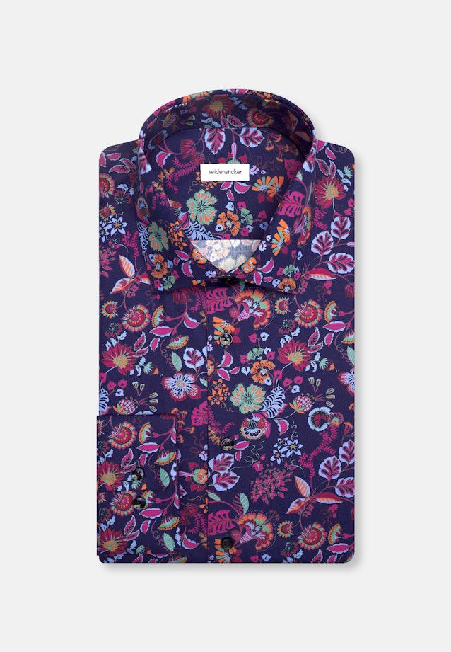 Regular Chemise d'affaires Floral in Bleu Moyen |  Seidensticker Onlineshop