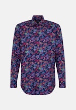 Regular Chemise d'affaires Floral in Bleu Moyen |  Seidensticker Onlineshop