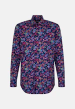 Regular Business Hemd Floral in Mittelblau |  Seidensticker Onlineshop