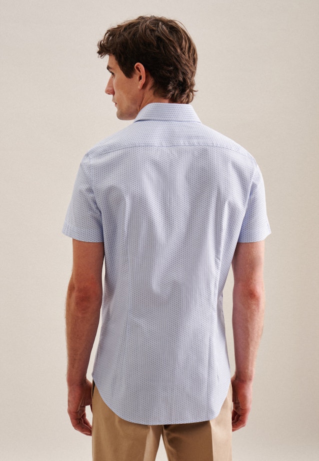 Twill Short sleeve Business Shirt in Slim with Kent-Collar in Light Blue |  Seidensticker Onlineshop