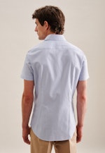 Twill Short sleeve Business Shirt in Slim with Kent-Collar in Light Blue |  Seidensticker Onlineshop