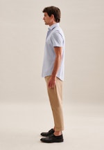 Twill Short sleeve Business Shirt in Slim with Kent-Collar in Light Blue |  Seidensticker Onlineshop