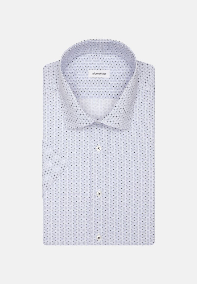 Twill Short sleeve Business Shirt in Slim with Kent-Collar in Light Blue |  Seidensticker Onlineshop