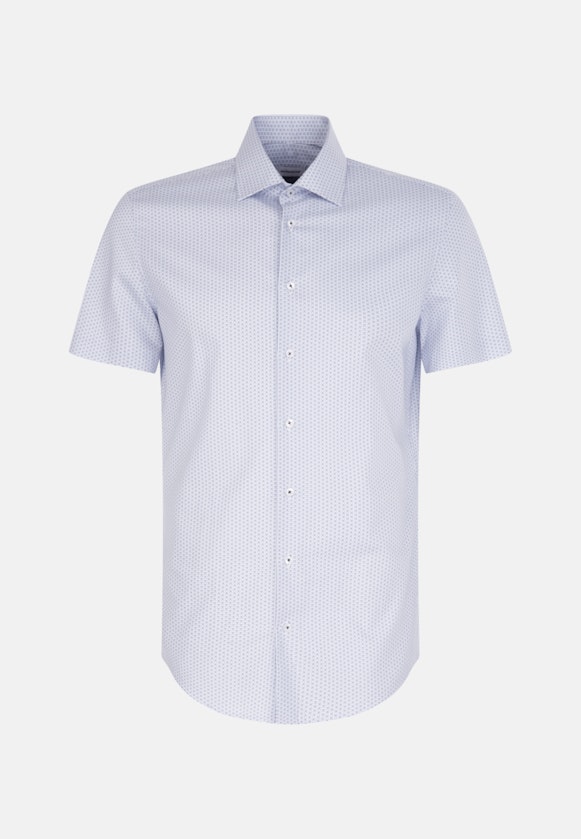 Twill Short sleeve Business Shirt in Slim with Kent-Collar in Light Blue |  Seidensticker Onlineshop