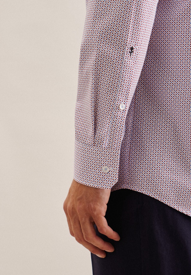 Comfort Business Hemd Druck in Rot |  Seidensticker Onlineshop