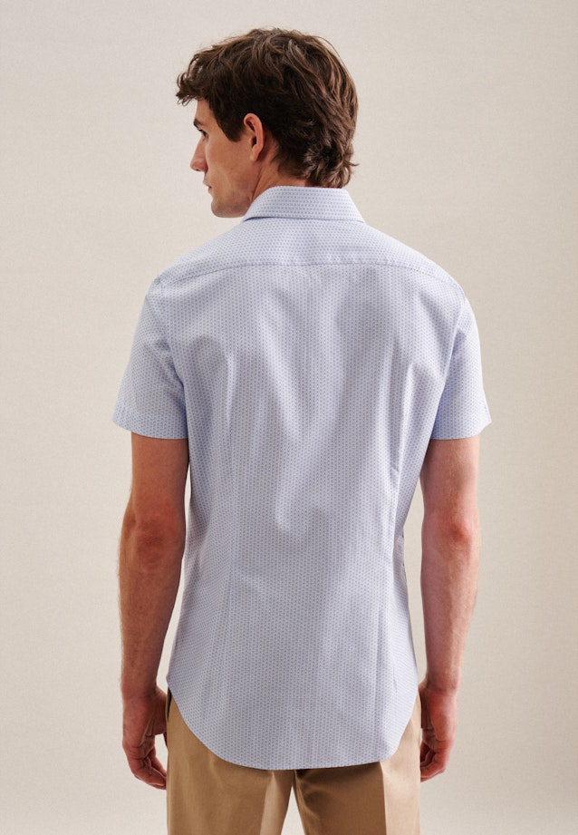 Twill korte arm Business overhemd in Shaped with Kentkraag in Lichtblauw | Seidensticker Onlineshop
