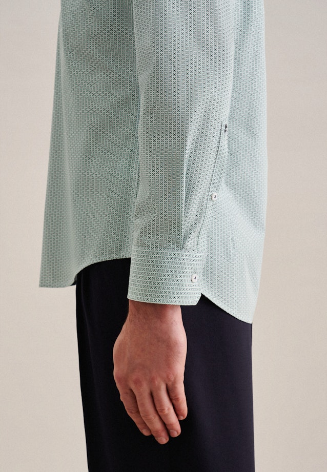 Shaped Business Hemd Druck in Grün |  Seidensticker Onlineshop