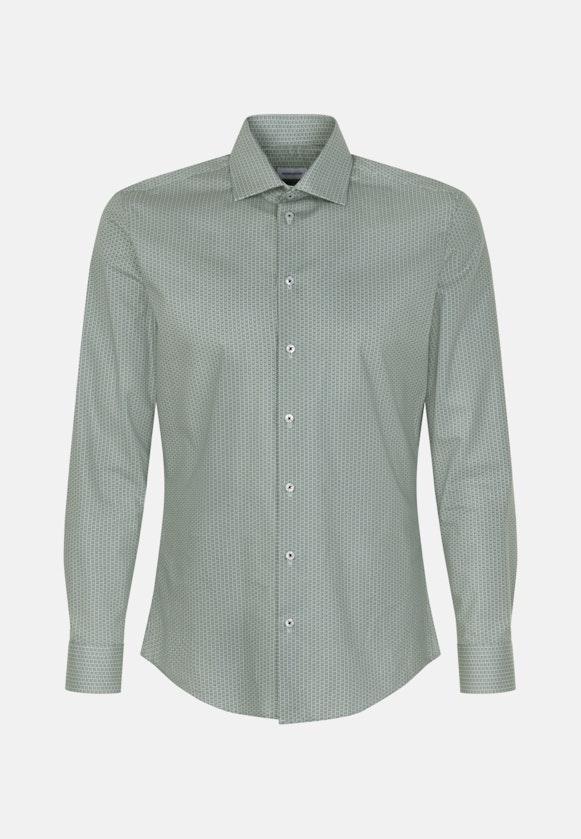 Shaped Business Hemd Druck in Grün |  Seidensticker Onlineshop