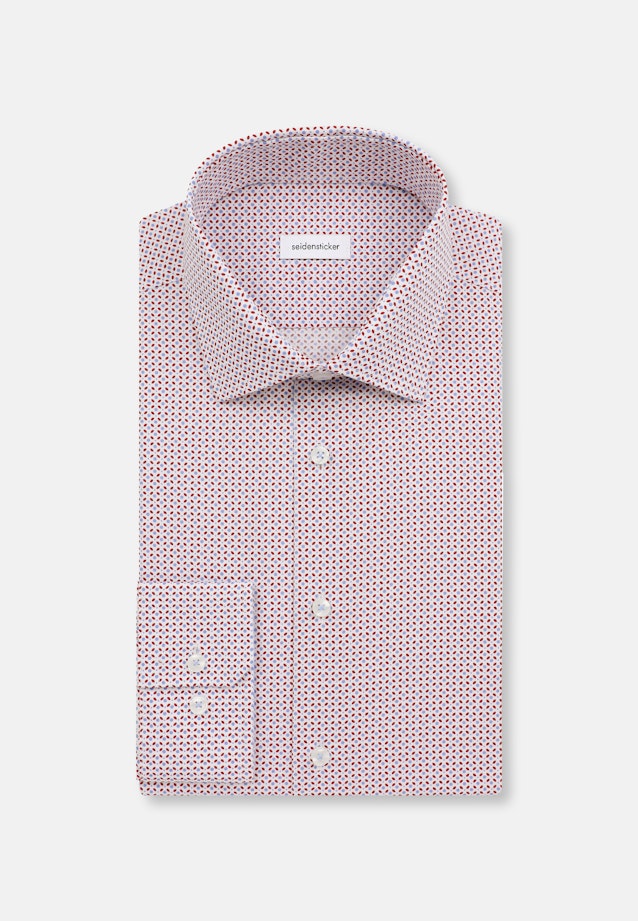 X-Slim Business Hemd Druck in Rot |  Seidensticker Onlineshop