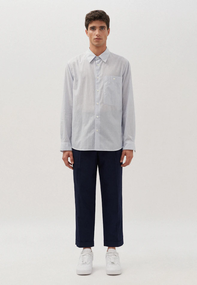 Regular Chemise rayures dans Bleu Moyen | Boutique en ligne Seidensticker