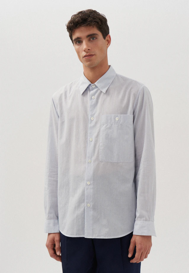 Regular Shirt Stripe in Medium Blue |  Seidensticker Onlineshop