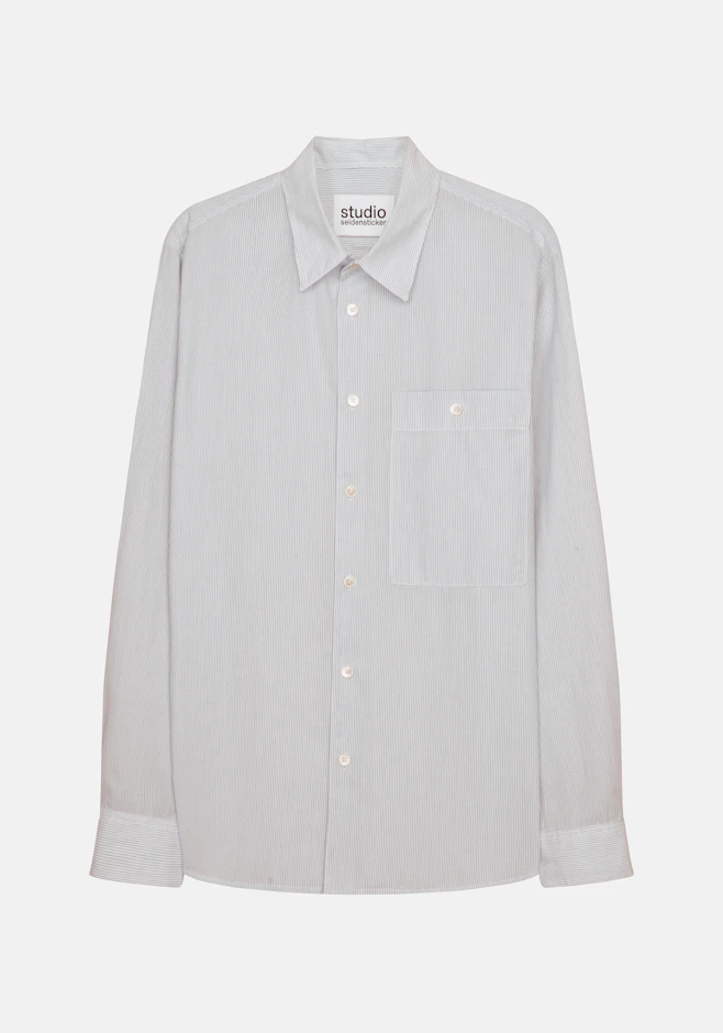 Regular Chemise rayures dans Bleu Moyen | Boutique en ligne Seidensticker