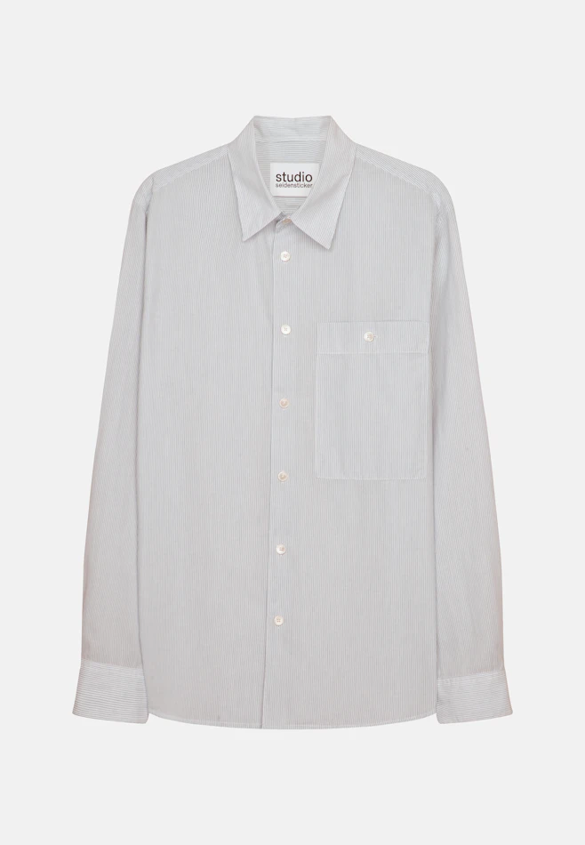Regular Chemise rayures dans Bleu Moyen | Boutique en ligne Seidensticker