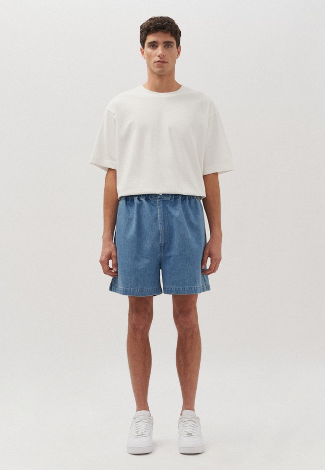 Regular Shorts Uni dans Bleu Moyen | Boutique en ligne Seidensticker
