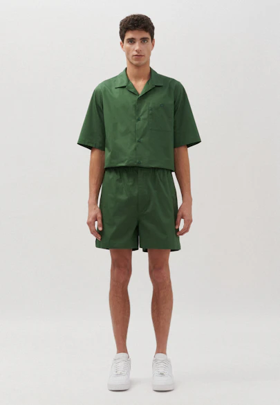 Regular Shorts Uni in Grün |  Seidensticker Onlineshop
