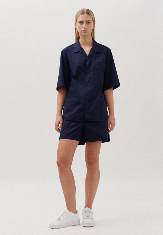 Regular Chemise resort Uni dans Bleu Foncé | Boutique en ligne Seidensticker