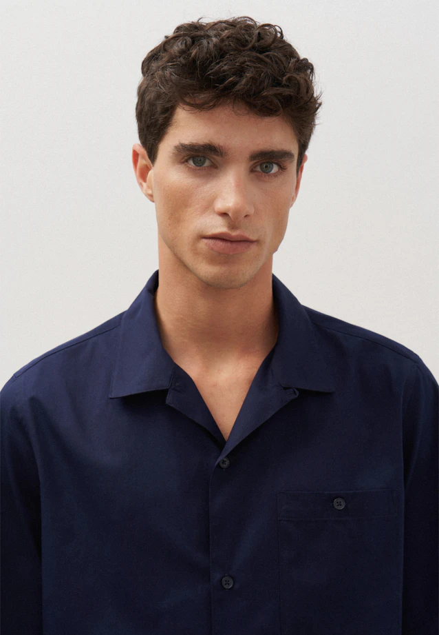 Regular Resort Hemd Uni in Dunkelblau |  Seidensticker Onlineshop