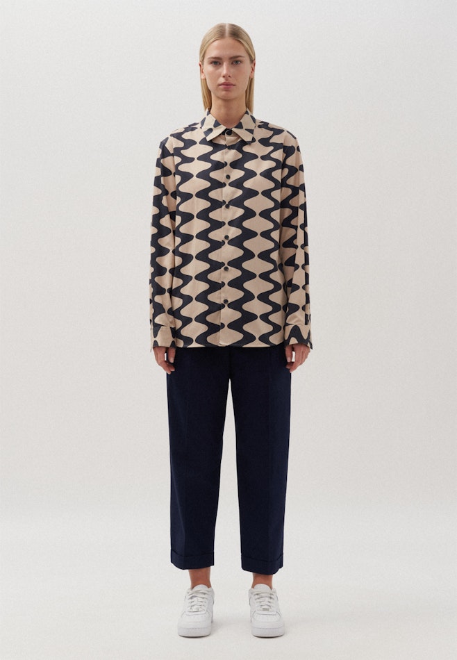 Regular Hemd Druck in Braun | Seidensticker Onlineshop